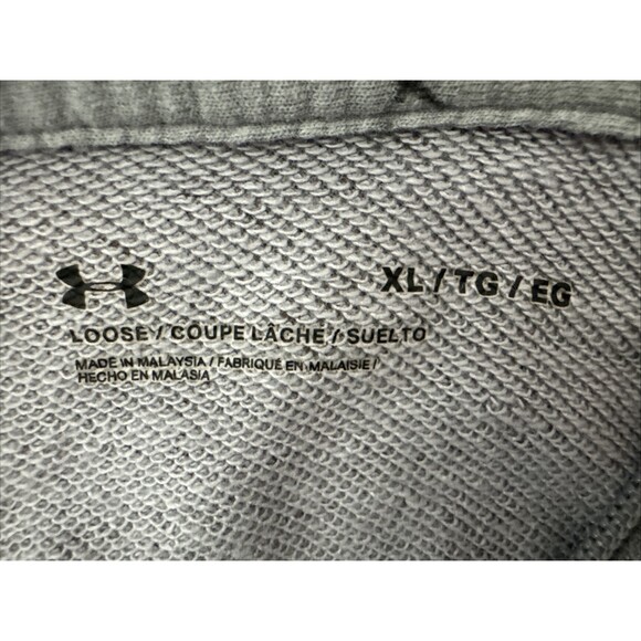 Under Armour Women’s 1/4 Zip XL Gray Fleece Oversized Hoodie Pullover 1351806 - Picture 2 of 10